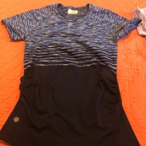 Athleta speedlight top Heathered blue navy bottom